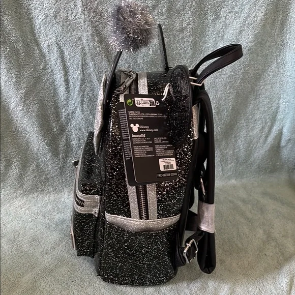Loungefly Black and Silver Disney Backpack - Picture 9 of 9